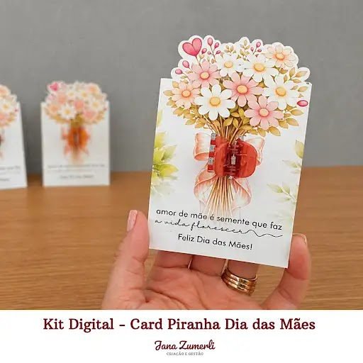 Card Piranha Cabelo - Buque de Flores