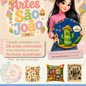 Artes São João - Redondas/Quadradas para Painéis