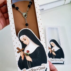 Caixa Para Terço Com Visor- Santa Rita De Cássia