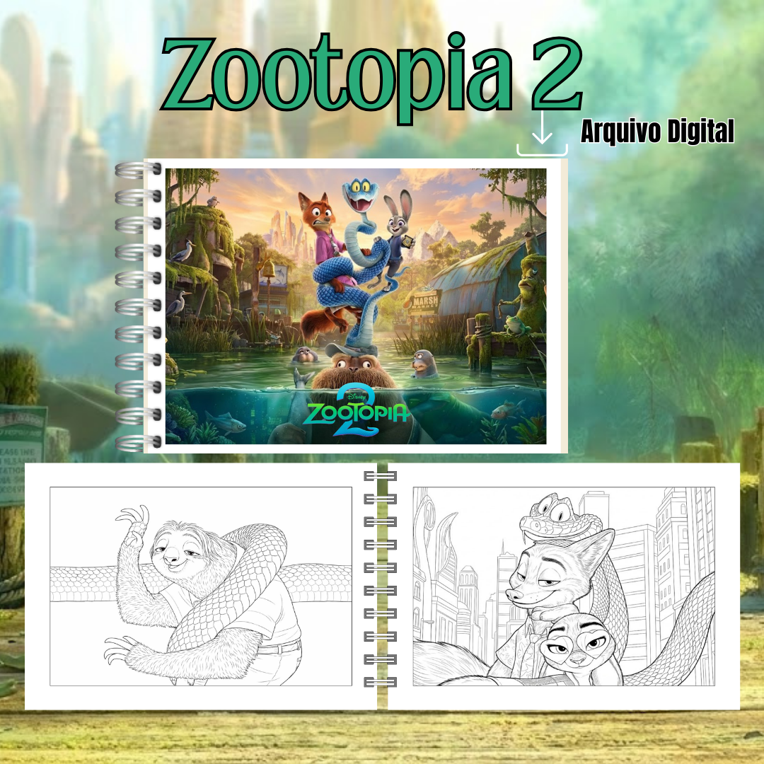 Livro para Colorir - Zootopia