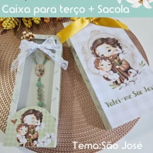 Caixa + Sacola Para Terços São José