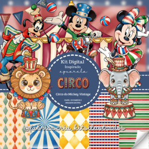 Kit Digital - Circo Do Mickey Vintage