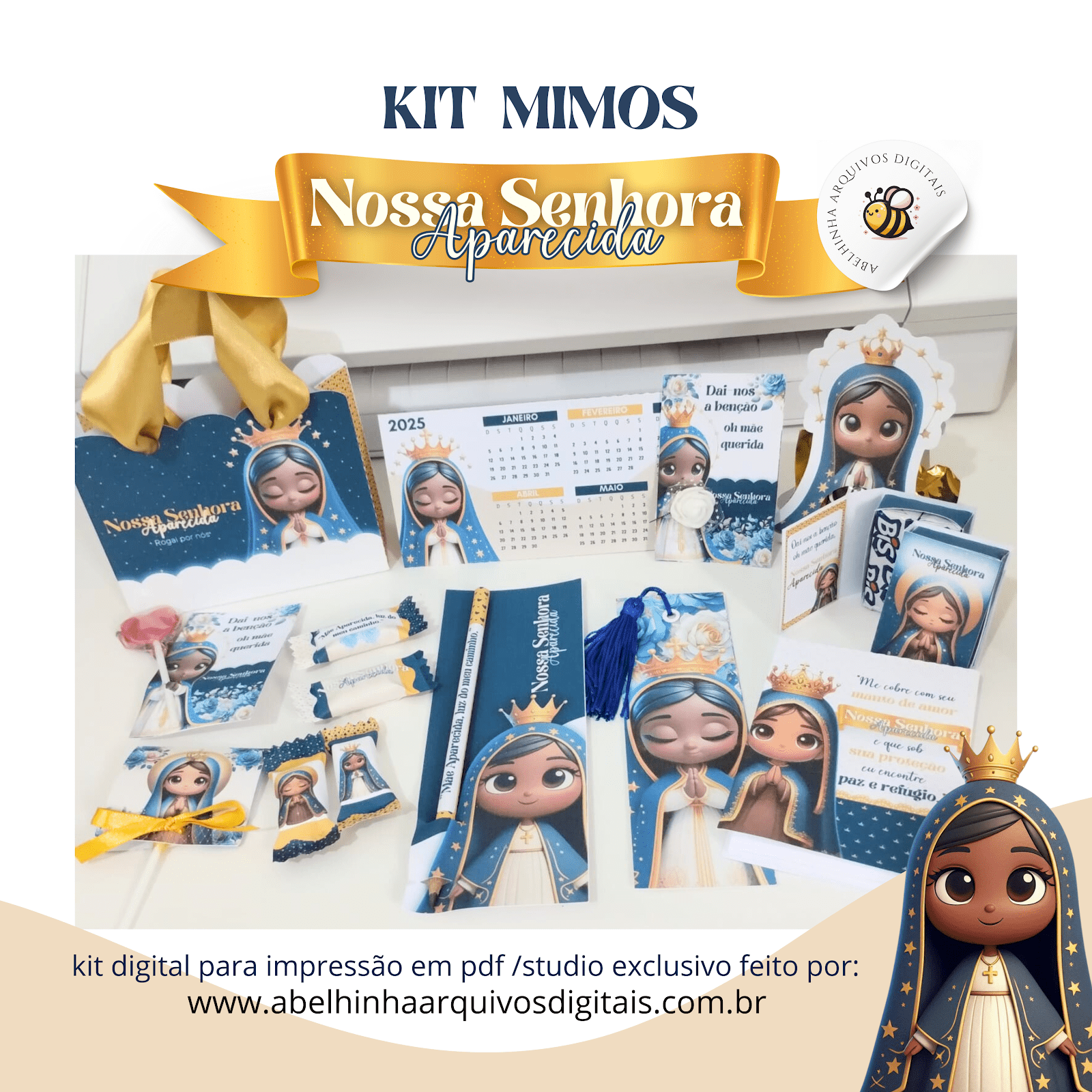 Kit Papelaria Ns Aparecida