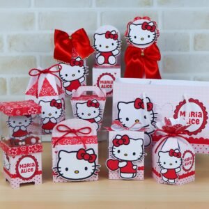 Festa Pronta Hello Kitty - Vermelha