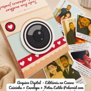 Caixinha E Envelope Polaroid Personalizados 💌