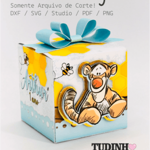 Molde Caixa Cubo - Ursinho Pooh