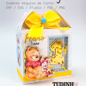 Molde Caixa Maletinha - Ursinho Pooh
