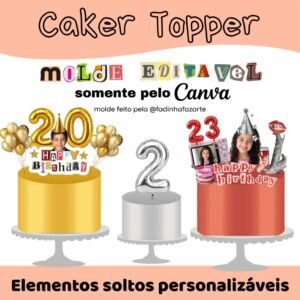 Molde Cake Topper - Balão Gás Helio