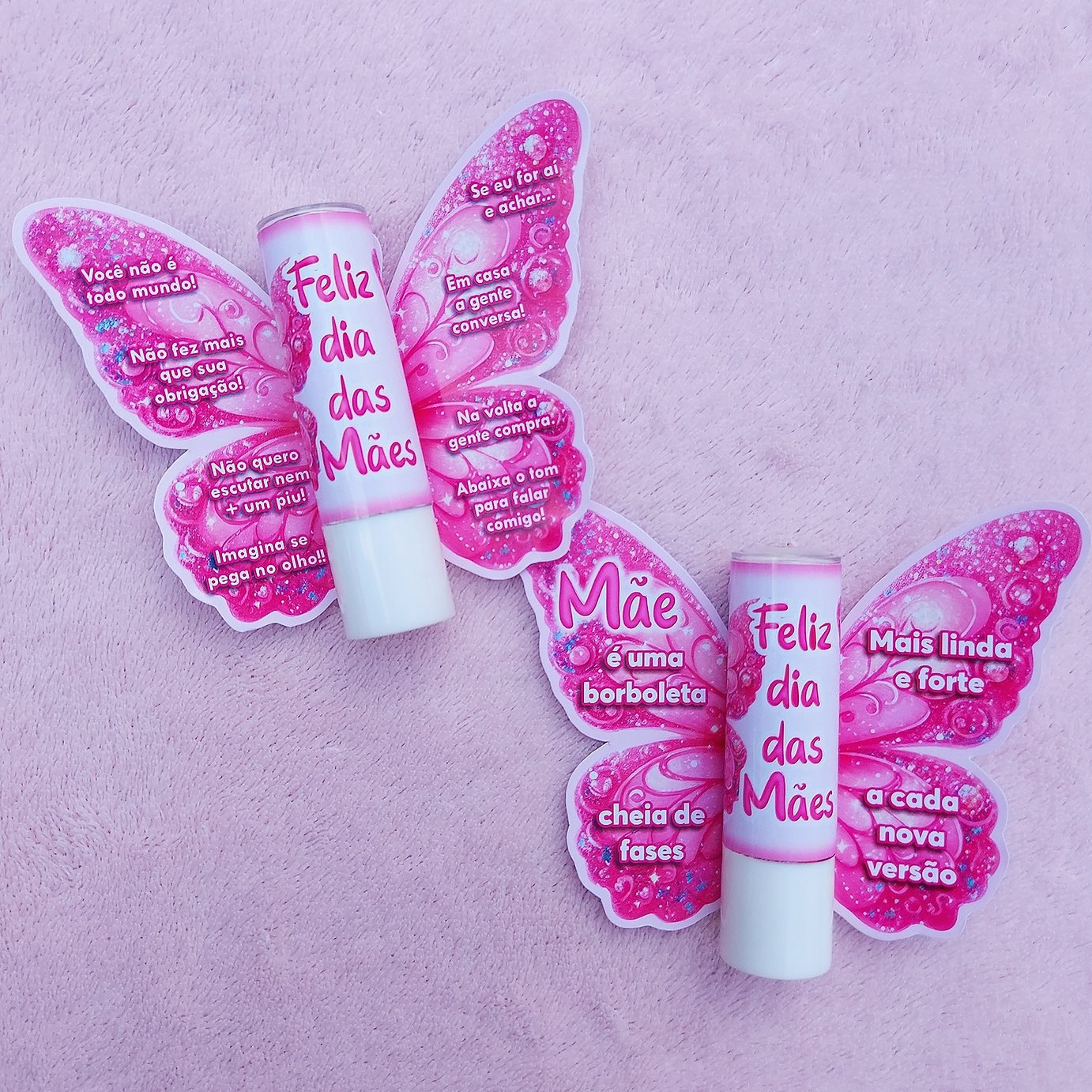 Borboleta Rosa Manteiga de Cacau - Dia das Mães