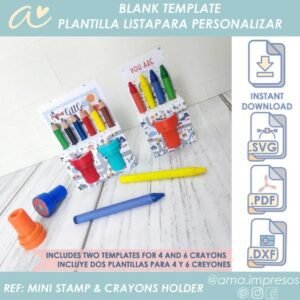 Mini Stamp Y Crayons Holder