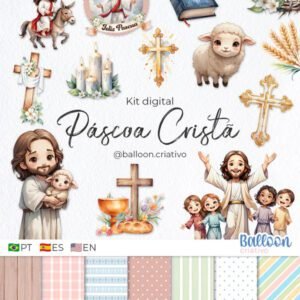 Kit Digital Pascoa Cristã