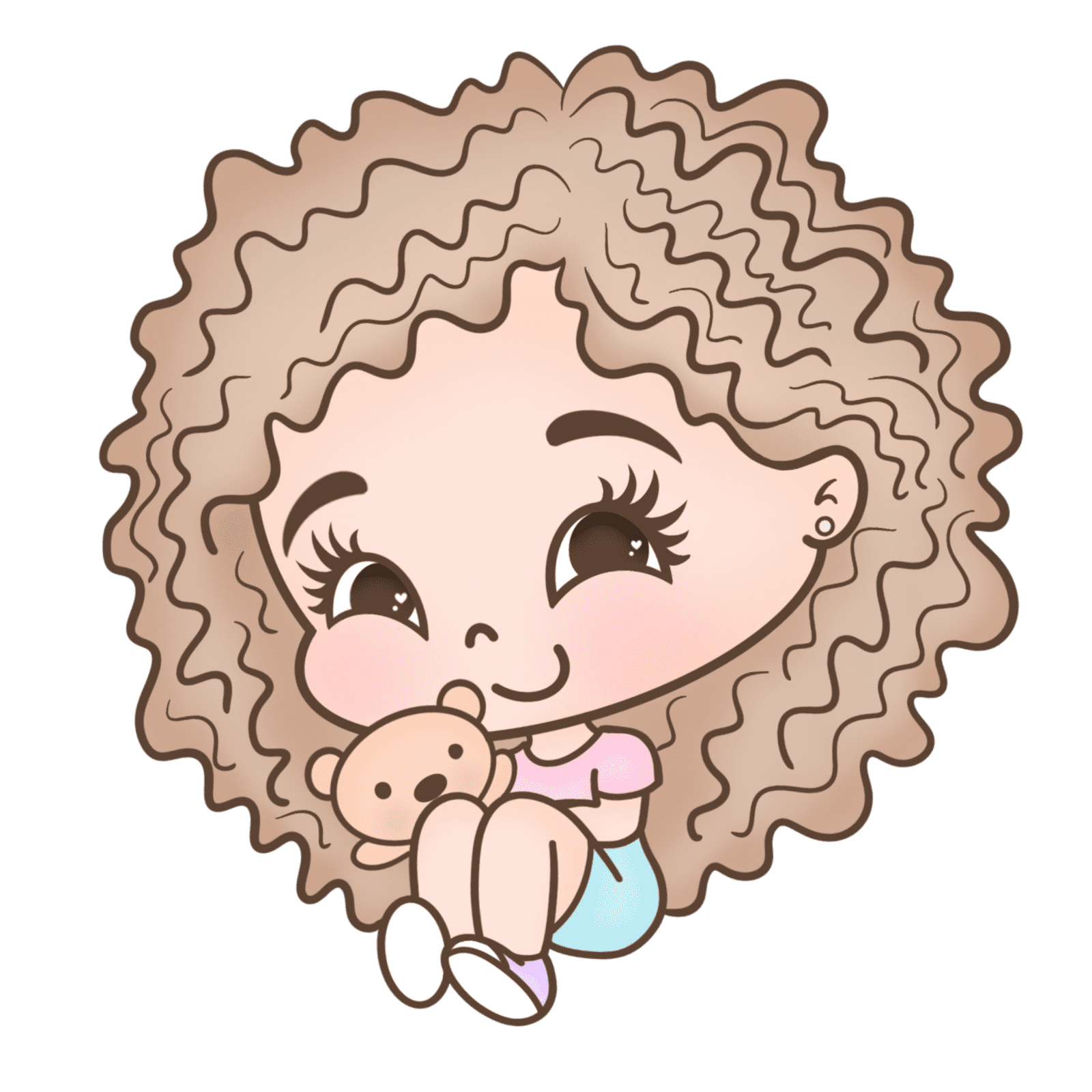 Menina Com Urhinho Clipart