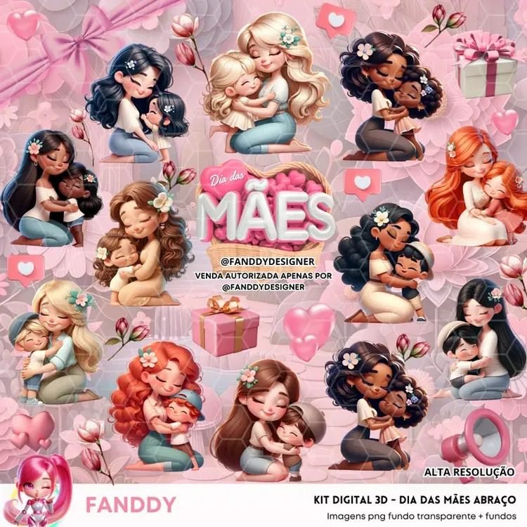Kit Digital - Dia Das Mães Abraço