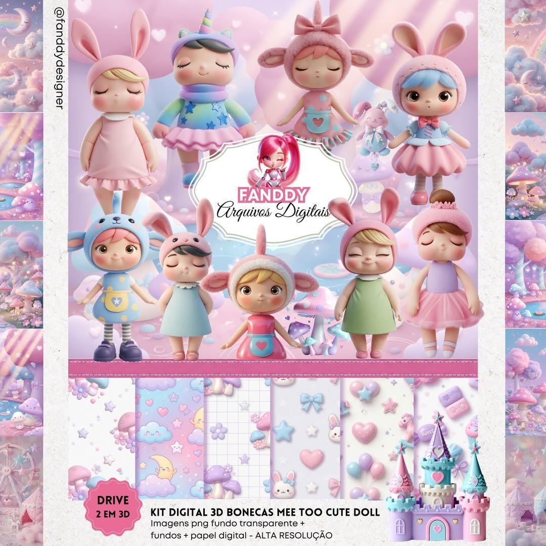 Kit Digital - Boneca Mee Too Cute Doll