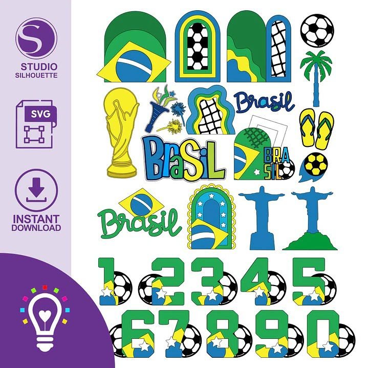 Arquivo De Corte Painéis Copa Do Mundo (Studio E Svg)