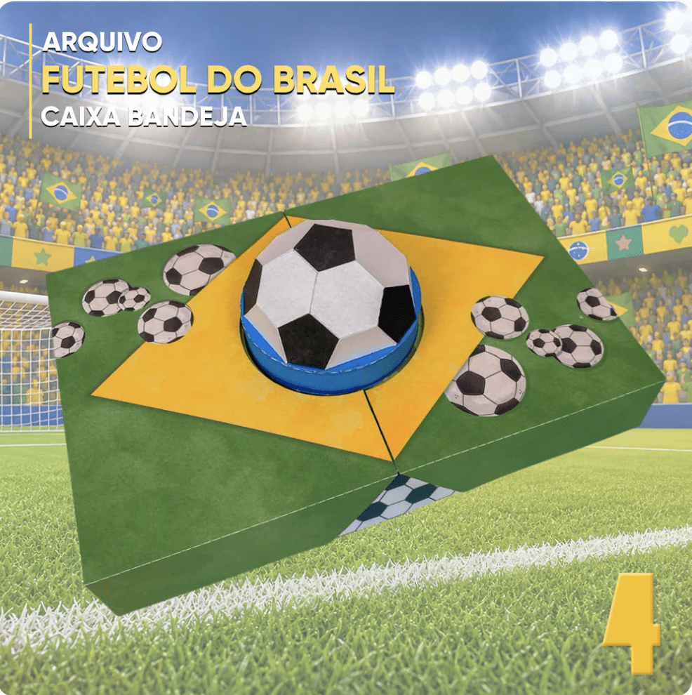 Caixa Bandeja Futebol Brasil