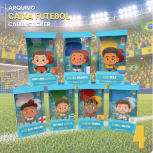Colecao Caixa Figurinhas 3d Craques Do Mundial