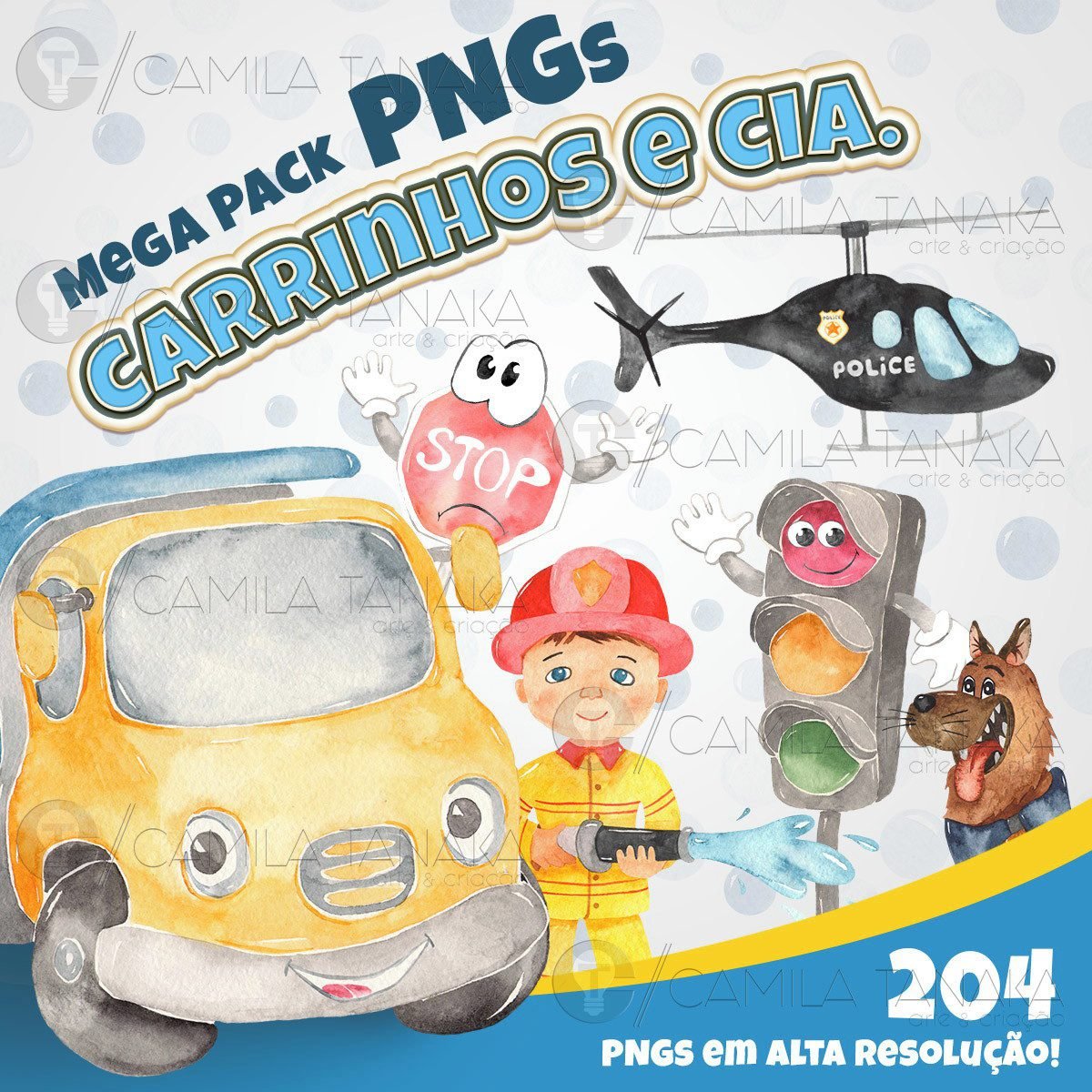 Carrinhos E Cia Aquarela