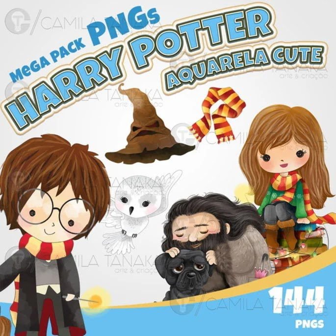 Harry Potter Aquarela Cute