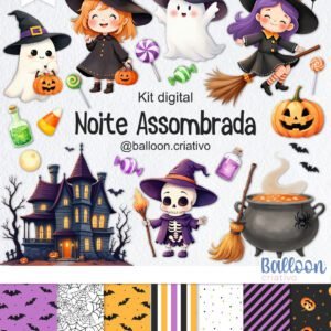 Kit Digital Noite Assombrada Halloween