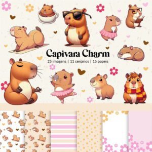 Kit Digital - Capivara Charmosa