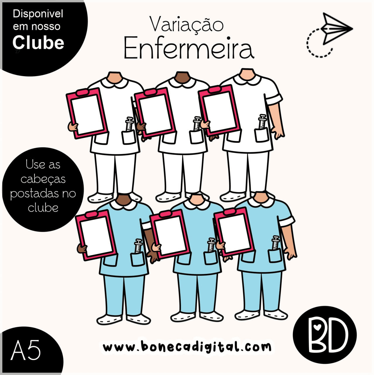 Enfermeira - Variação Para Cabeças