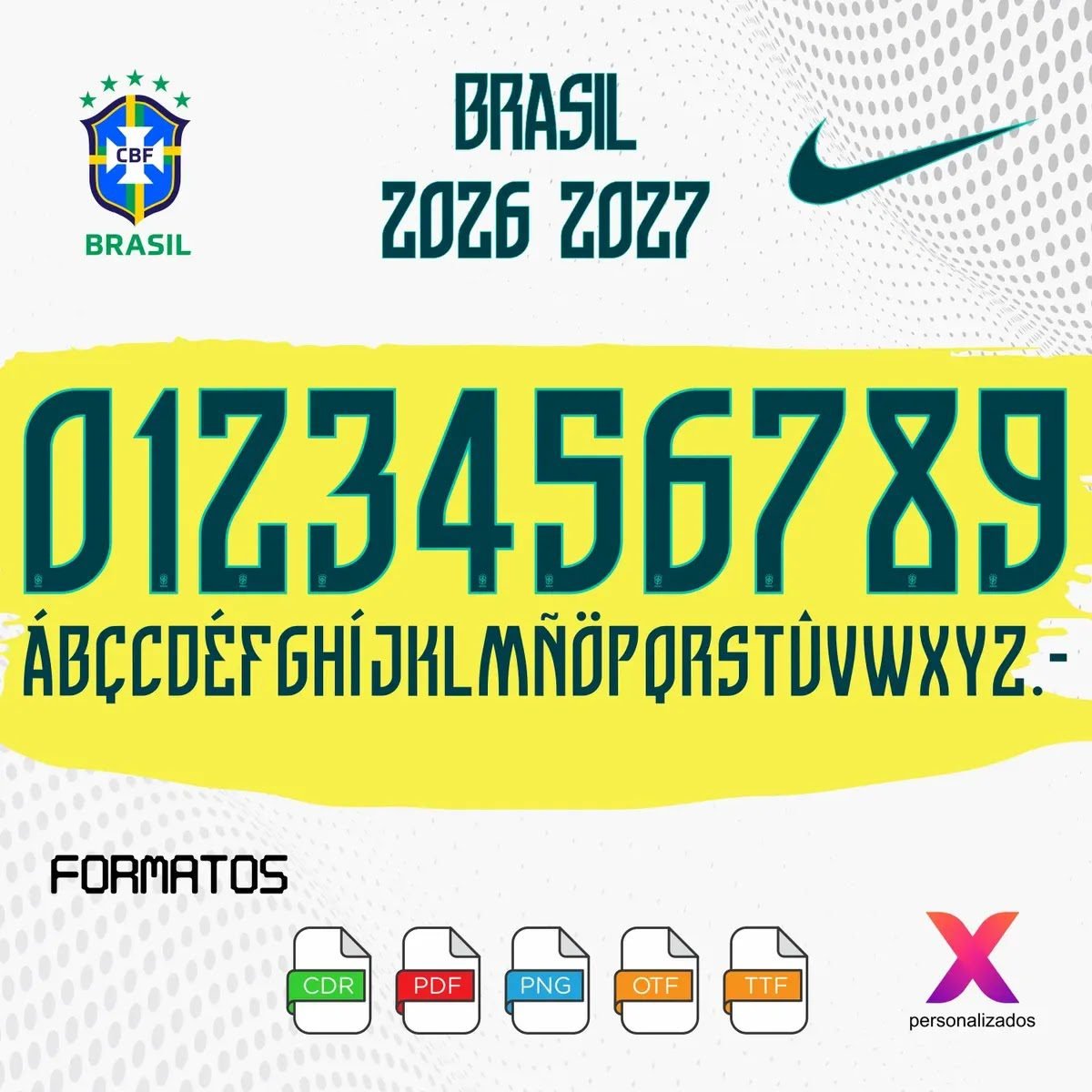 Fonte Vetorizada Seleção Brasileira Uniforme
