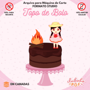 Topo De Bolo Junino - Menina caipira