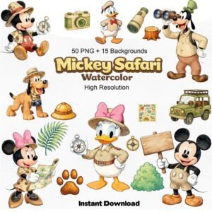 Mickey Safari Aquarela