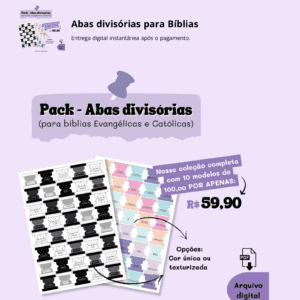 Pack Abas para Biblia - 10 modelos