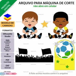 Topo De Bolo Futebol Menino Com Bola