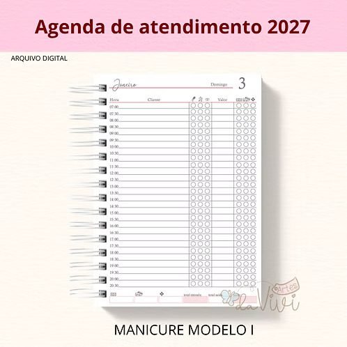 Agenda Manicure Modelo 1