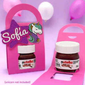 Arquivo de Corte - Caixa de Nutella com alça para lembrancinha
