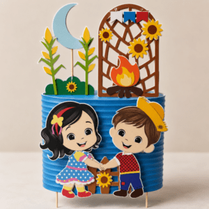 Topo De Bolo Casal Caipira Junino