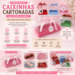 Caixa Cartonada - Caixa com tampa Acetato